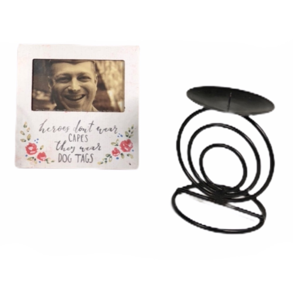 Heroes Picture Frame with Metal Candle Holder